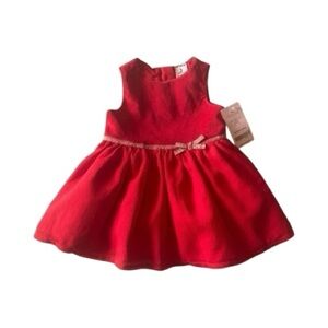 NWT-CARTERS
red velvet top with a smooth red skirt, attached slip